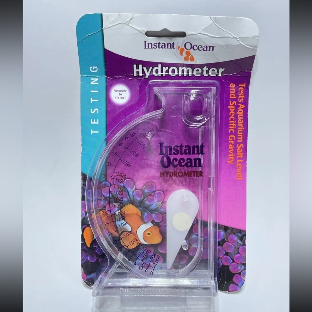 NEW-Instant Ocean Hydrometer Testing Aquarium Salt Level Specific Gravity TK-504